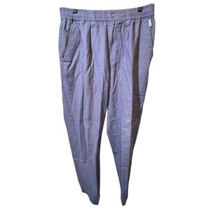 Binks Journal‎ Mens Linen Cotton Blend Pants Drawstring Waist Purple Size S